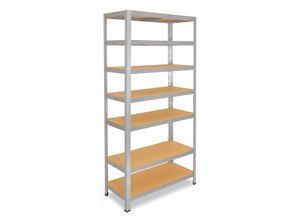 4059306105557 - shelfplaza® HOME 200x120x30cm Schwerlastregal in verzinkt mit 7 Böden