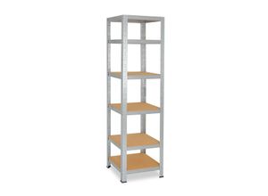 4059306105830 - shelfplaza® HOME 200x50x50cm Schwerlastregal in verzinkt mit 6 Böden