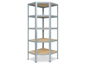 4059306106202 - shelfplaza® HOME Eckregal 180x60x30cm in verzinkt mit 5 Böden