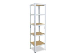 4059306106837 - shelfplaza® HOME 200x60x60cm Schwerlastregal in weiß mit 5 Böden