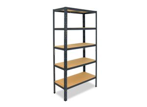 4059306108015 - shelfplaza® HOME 180x60x40cm Schwerlastregal in anthrazit mit 5 Böden