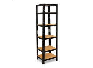 4059306108152 - shelfplaza® BLACK 200x50x50cm Schwerlastregal in schwarz mit 6 Böden