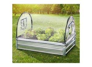 4059306108350 - Green Yard Gartenbeet mit Überdachung ca 115 x 80 x 80 cm Silver