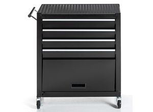 4059306109265 - Tech Craft Werkstattwagen Schwarz 4 Schubladen