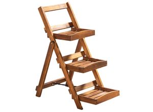 4059306109913 - HC Garten & Freizeit 3-stufiges Blumentreppe 65 x 40 x 80 cm aus Akazienholz