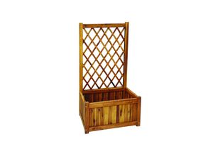 4059306116034 - Pflanzkasten Pflanztopf Blumentopf mit Rankhilfe 100 x 60 x 28 cm FSC braun
