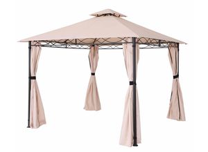 4059306116775 - Pavillon Gartenzelt Gartenpavillon Nicosia Creme 3x3m ca 295 x 295 x 272 cm