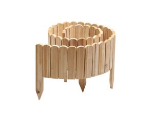 4059306117093 - Rollzaun aus Holz ca 203 x 20   35 x 17cm - Natur