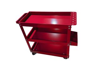 4059306118519 - Tech Craft Mobiler Werkstattwagen Rot mit 3 Ablagen 4059306118519 - Tech Craft Mobiler Werkstattwagen Rot mit 3 Ablagen