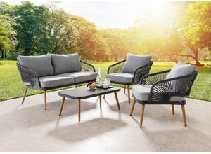 4059306118984 - Outdoor Loungemöbel-Set 4tlg Rope mit Polsterauflagen