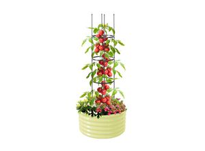 4059306122660 - Metall Rankhilfe für Tomatenpflanzen ca ⌀ 60 x 30 cm - Weiß