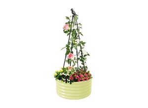 4059306122677 - Rankhilfe aus Metall für Blumen ca ⌀ 60 x 30 cm - Weiß