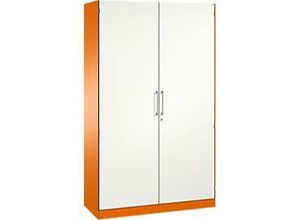 4059369533380 - Flügeltürenschrank ASISTO C 3000 5 Ordnerhöhen B 1200 mm orange weiß