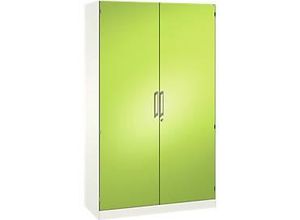 4059369812003 - Flügeltürenschrank ASISTO C 3000 5 Ordnerhöhen B 1200 mm weiß virdingrün