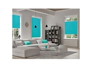 4059382014668 - Casa Pura Plissee Magic Polyester lackiertes Aluminium Blau 750 x 2000 mm