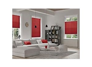 4059382014859 - Casa Pura Plissee Magic Polyester lackiertes Aluminium Dunkelrot 1200 x 2000 mm