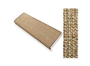 4059382015740 - Floordirekt Step Stufenmatte Sylt Sisal Kork-Braun 235 x 650 mm Rechteckig