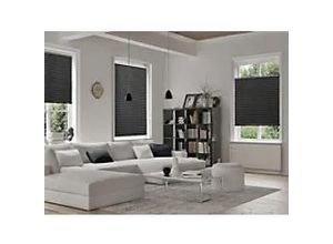 4059382021284 - Casa Pura Plissee Magic Polyester lackiertes Aluminium Schwarz 750 x 1000 mm