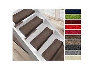 4059382031290 - Floordirekt Step Stufenmatte Dynasty Velours Polypropylen Filz Braun 650 x 235 mm Rechteckig