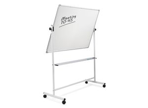 4059382063529 - Floordirekt - Whiteboard emailliert Mobil & drehbar 100 x 150 cm - Weiß