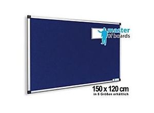 4059382063796 - Master of Boards Filz-Pinnwand Blau mit Aluminium-Rahmen 1200 x 1500 x 15 mm