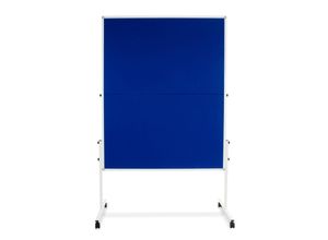 4059382086320 - Office Marshal Moderationstafel Blau Doppelseitig & klappbar Mit Rollen