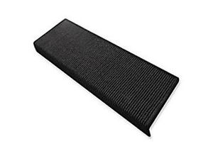 4059382111657 - Floordirekt Step Stufenmatte Sylt Sisal Schwarz 235 x 650 mm Rechteckig