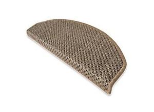 4059382127276 - Floordirekt Step Stufenmatte Tiger-Eye Sisal Beige 235 x 650 mm Halbrund