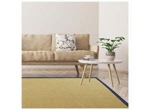 4059382339181 - Sisal-Teppich Amazonas Natur Mit farbiger Bordüre Für Wohnräume