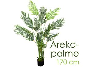 4059419134543 - Künstliche Palme groß Kunstpalme Kunstpflanze Palme künstlich wie echt Plastikpflanze Balkon Arekapalme 170 cm hoch Dekoration Deko Decovego