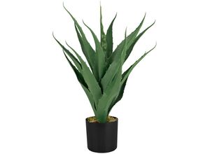 4059419134611 - Aloe Vera Pflanze Kunstpflanze Kunstbaum Künstliche Plastik Pflanze im Topf Künstlich Kunst Sukkulente Pflanze Innendekoration Deko 55 cm Decovego