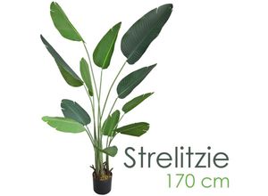 4059419134680 - Strelitzie Strelizie Paradiesvogelblume Kunstpflanze Künstliche Pflanze 170 cm Kunstblume Innendekoration Kunst Pflanze wie echt im Topf Decovego