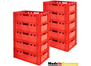 4059419141282 - Fleischkiste E2 Fleischkiste Rot Fleischerkiste Fleischkisten Kiste Fleischkiste Eurobox Lebensmittelecht 60 x 40 Metzgerkiste Auswahl Kingpower