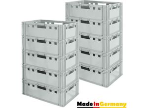 4059419146188 - Fleischkiste E2 Fleischkiste Grau Fleischerkiste Fleischkisten Kiste Fleischkiste Eurobox Lebensmittelecht 60 x 40 Metzgerkiste Auswahl Kingpower