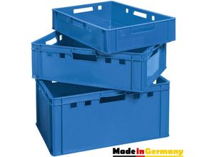 4059419153483 - Set Fleischkiste E1 E2 E3 Fleischkisten Blau Kisten Eurobox Lebensmittelecht Metzgerkiste Box Aufbewahrungsbox Kunststoff Wanne Plastik Stapelbar