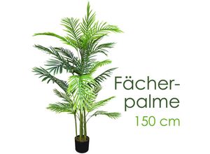 4059419154275 - Künstliche Palme groß Kunstpalme Kunstpflanze Palme künstlich wie echt Plastikpflanze Auswahl Dekoration Deko Decovego