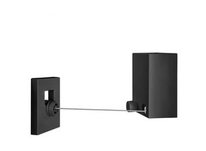 4059419155173 - Waescheleine ausziehbar Wand Wäscheleine Wäscheständer Balkon Wäschetrockner Schwarz Wandmontage zum Trocknen 42 m fuer Wäsche Wohnung Outdoor