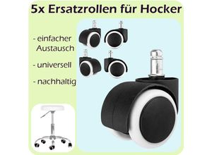 4059419175546 - 5er Set Bürostuhl Rollen Wheels für Hocker Drehstuhl Schreibtischstuhl Bürostuhlrollen Gaming Stuhl Ersatzrollen Stuhlrollen Kingpower