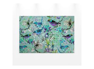 4059432205374 - Leinwandbild AS CRÉATION mosaic birds 3 Bilder Gr B H 90 cm x 60 cm Vögel Querformat 1 St bunt (blau lila weiß) Leinwandbilder Mosaik Keilrahmen Bild Floral Blumen Vögel