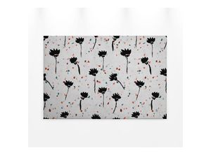 4059432206302 - Leinwandbild AS CRÉATION terrazzo Bilder Gr B H 90 cm x 60 cm Blumen Querformat 1 St rot (grau schwarz rot) Leinwandbilder Keilrahmen Bild Abstrakt Blumen Bunt Grau