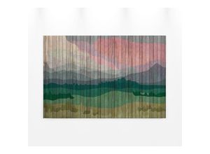 4059432206425 - Leinwandbild AS CRÉATION mountains Bilder Gr B H 90 cm x 60 cm Landschaft Querformat 1 St bunt (bunt grün blau) Leinwandbilder Keilrahmen Bild Landschaft Berge Gebirge