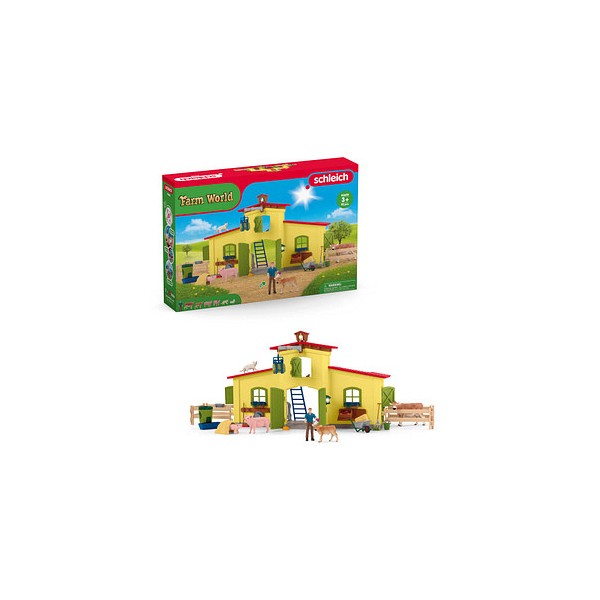 4059433652290 - Farm World 42605 Großer Stall mit Tieren und Zubehör Spielfiguren-Set 4059433652290 Schleich