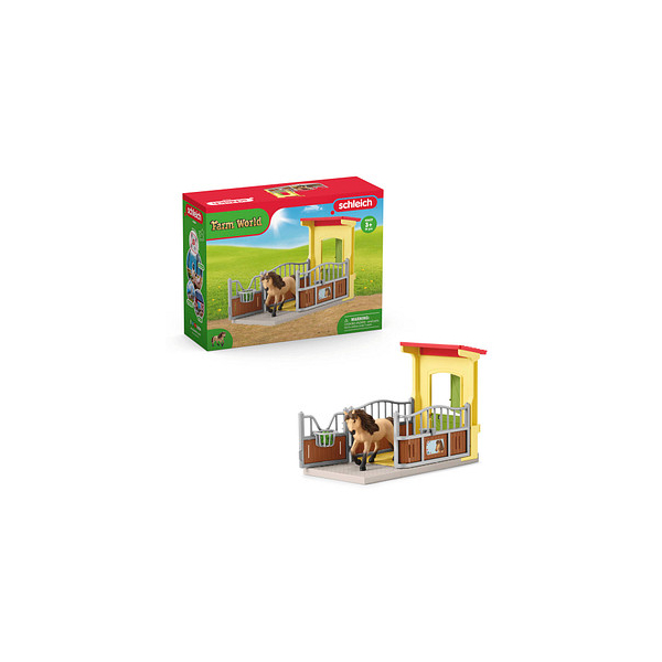 4059433652337 - Farm World 42609 Ponybox mit Islandpferd Hengst Spielset 4059433652337 Schleich