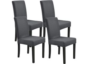 4059438122255 - [neuhaus] - 4er-Set Stuhlhusse 42-53 cm Dunkelgrau neuhaus - Dunkelgrau