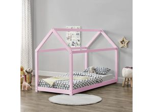 4059438143526 - [encasa] - Kinderbett Netstal 90x200 cm Rosa Rosa