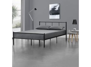 4059438145261 - [encasa] - Metallbett Laos 140x200 cm Schwarz encasa - Schwarz