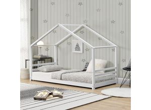 4059438145278 - Kinderbett Vardø 90x200cm Weiß [encasa] - Weiß