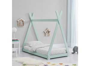 4059438146169 - [encasa] - Kinderbett Onjeda 70x140 cm Mint Mint