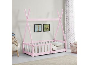 4059438146299 - [encasa] - Kinderbett Helsingborg 70x140 cm Rosa Rosa