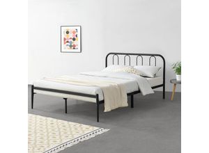 4059438147340 - [encasa] - Metallbett Hank 160x200 cm Schwarz encasa